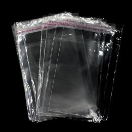 Saco com Adesivo / 10x13cm - (Pct. com 100 Unidades) - Transparente