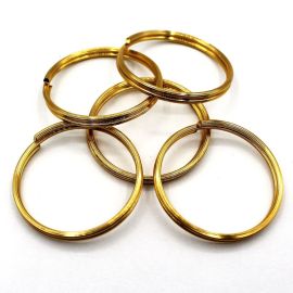 Argola de Alumínio 39mm/Dupla Riscada (10 gramas)-Dourado