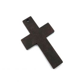 Crucifixo de Madeira / 68x39mm - Marrom (Unidade)