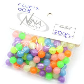 Mix multicolorido Fluorescente / 8mm - Bola (20 gramas)