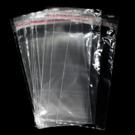 Saco com Adesivo / 8x15cm - (Pct. com 100 Unidades) - Transparente 