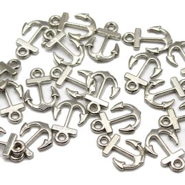 Pingente de Plástico ABS / 16x22mm - Âncora (10 gramas)-Níquel
