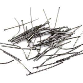 Alfinete com Cabeça / 30mm - (Pct. c/10 GRAMAS)-Grafite