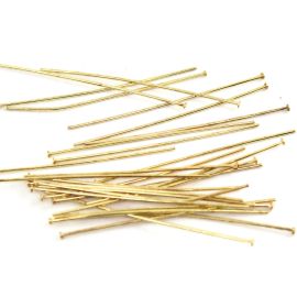 Alfinete com Cabeça / 50mm - (Pct. c/10 GRAMAS)-Dourado