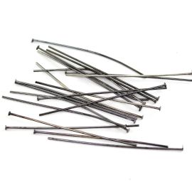 Alfinete com Cabeça / 50mm - (Pct. c/10 GRAMAS)-Grafite