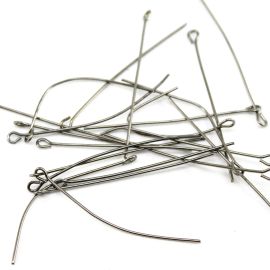 Alfinete com Volta / 50mm - (Pct c/10 GRAMAS)-Grafite