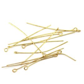 Alfinete com Volta / 50mm - (Pct c/10 GRAMAS)-Dourado