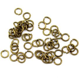 Argolinha Metal / 5mm - (Pct c/10 GRAMAS) -Ouro Velho