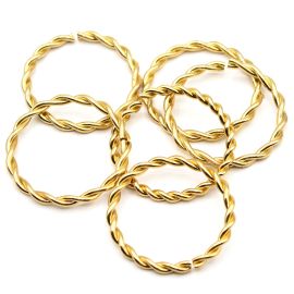 Argola de Alumínio 42mm/Enrolada (10 Gramas)- Dourada