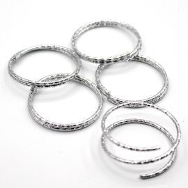 Argola de Alumínio 39mm/Dupla (10 gramas) -Níquel