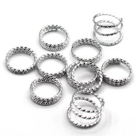 Argola de Alumínio 22mm / Torcida com 2 Voltas (20 Gramas) - Níquel