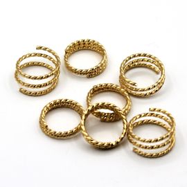 Argola de Alumínio 22mm / Torcida com 2 Voltas (20 Gramas) - Dourado