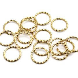 Argola de Alumínio 2cm/Torcida (20 Gramas)-Dourado