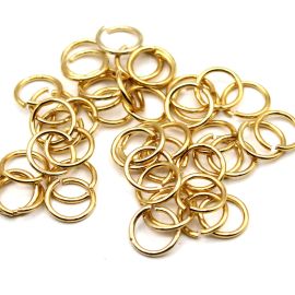 Argola de Alumínio / 12mm - Lisa Reforçada (20 Gramas) -Dourado