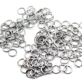 Argola de Alumínio / 12mm - Lisa Reforçada (20 Gramas) -Níquel