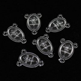 Salve Rainha de Acrílico /32X23mm - Jesus (10 gramas) - Transparente