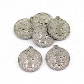 Medalha de Plástico ABS / 30x33mm - São Bento (10 Gramas)-Níquel