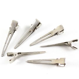 Bico de Pato Americano (Vazado) / 4,5cm - Base Reta - Níquel (10 unidades)