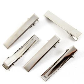 Bico de Pato  / 4,5cm - Presilha Jacaré  (10 unidades)-Níquel