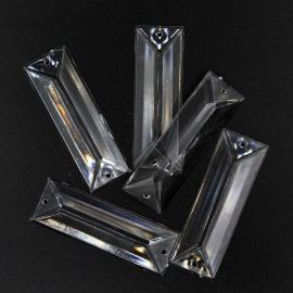 Entremeio de Acrílico / 60x20mm - Retangular (10 gramas) - Transparente