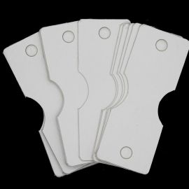 Cartela para Colar ou Pulseira / 9x3,5cm - (Ref:001) - Oitinho (100 unidades) - Branco