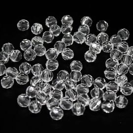 Bola Facetada em Acrílico 8mm (Pacote c/ 500 gramas)