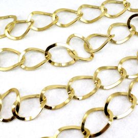 Corrente de Ferro / Elo: 34x24mm (1 Metro) - Dourado