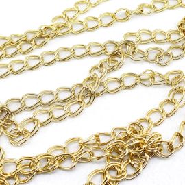 Corrente de Ferro (Elo 16x12mm) / COR4522 - Dourada (1 Metro)
