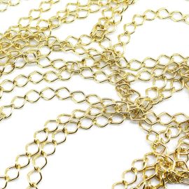 Corrente de Ferro / Nacional - Elo: 12x9mm (1 Metro) - Dourado