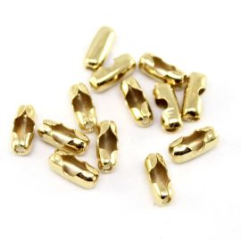 Fecho Canoa de Metal / 10X4mm - Para Corrente de Bolinha 4mm (Unidade)