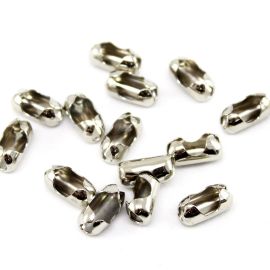 Fecho Canoa de Metal / 13X7mm - Para Corrente de Bolinha 6mm (Unidade)