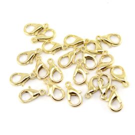 Fecho de Metal / 12mm - Lagosta (Pct c/ 100 Unidades)-Dourado