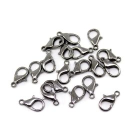 Fecho de Metal / 14mm - Lagosta (Unidade)-Grafite