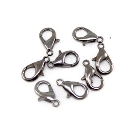 Fecho de Metal / 16mm - Lagosta (Unidade)-Grafite