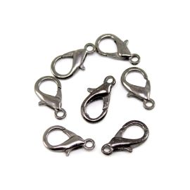 Fecho de Metal / 18mm - Lagosta (Unidade)-Grafite