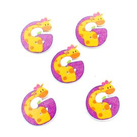 Botão de Madeira / Letras - Bichos Diversos (Unidade)-G