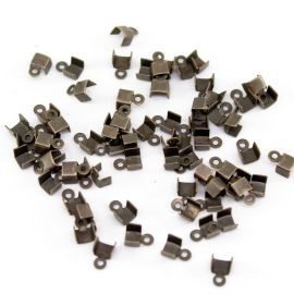 Garra de Metal / 6x4mm (Dourado: Pct. c/ 50 Unidades / Demais Banhos: Pct. c/ 100 Unidades) / (P013)-Ouro Velho