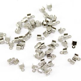 Garra de Metal / 6x4mm (Dourado: Pct. c/ 50 Unidades / Demais Banhos: Pct. c/ 100 Unidades) / (P013)-Níquel