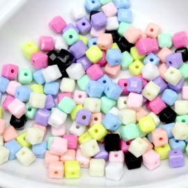 Mix Multicolorido / 7mm - Cubo Facetado (10 Gramas)