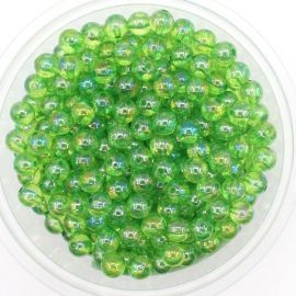 Bola Transparente / 8mm - Irisada (10 gramas) - Verde