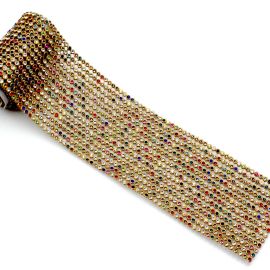 Manta de Strass Termocolante / 0,05x0,45cm - Cores Diversas (1ª Linha)