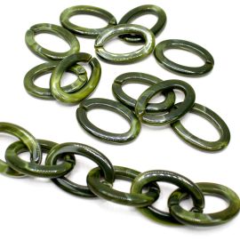 Elo de Plástico Mesclado / 2x2,9cm - Oval (10 gramas)