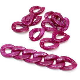 Elo de Plástico Mesclado / 2x2,9cm - Torcido (10 gramas)