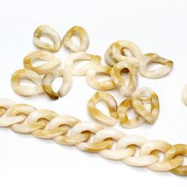 Elo de Plástico Mesclado / 1,6x2,2cm - Torcido (10 gramas)