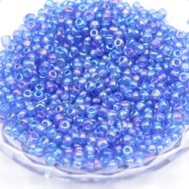 Miçanga - Chinês / (6/0) - Transparente Irisado (10 Gramas)