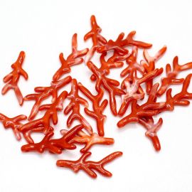 Pingente de Plástico Mesclado / 33x14mm - Corais (10 gramas)