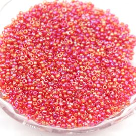 Miçanguinha - Chinês / (9/0) -  Transparente - Irisado (10 GRAMAS)