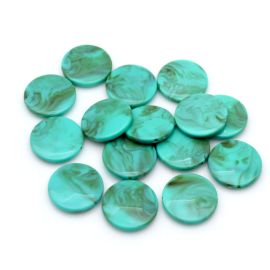 Conta Plástica Mesclada / 25mm - Redonda Achatada (10 gramas)