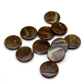 Conta Plástica Mesclada / 29mm - Redonda Achatada (10 gramas)