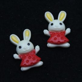 Aplique de Resina / 28x19mm - Coelhinho - Páscoa (unid.)